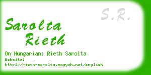 sarolta rieth business card